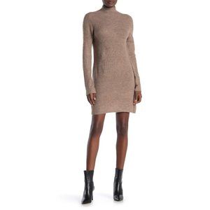 Max Studio Mock Neck Sweater Dress Brown NWOT